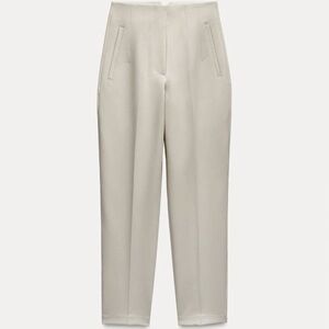 Classic Zara High Waisted Pant - Oyster White